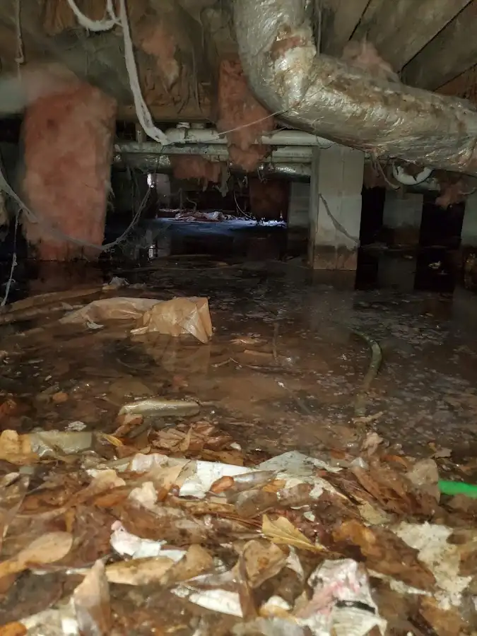 Crawl space flood assessment for Commercial Water Damage Restoration in Antioch
